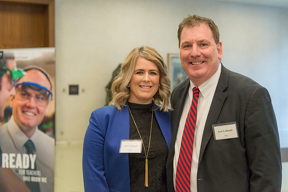 Guests have a chance to mingle during an evening with President Henry J. Eyring in the Church Office Building in Salt Lake City, Utah.