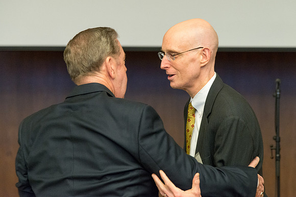 An evening with President Henry J. Eyring in the Church Office Building in Salt Lake City, Utah.