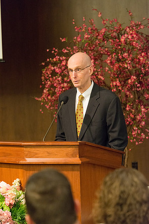 BYU-Idaho, President Henry J. Eyring shares some remarks with guests in the Church Office Building in Salt Lake City, Utah.