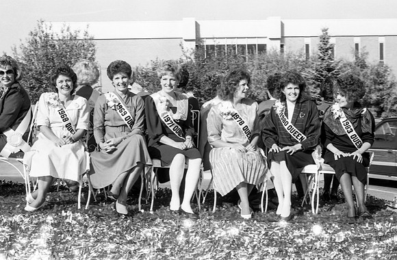 Homecoming parade, Previous homecoming queens.