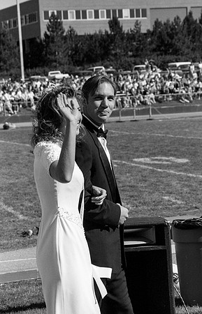 Homecoming football game, homecoming royalty.
