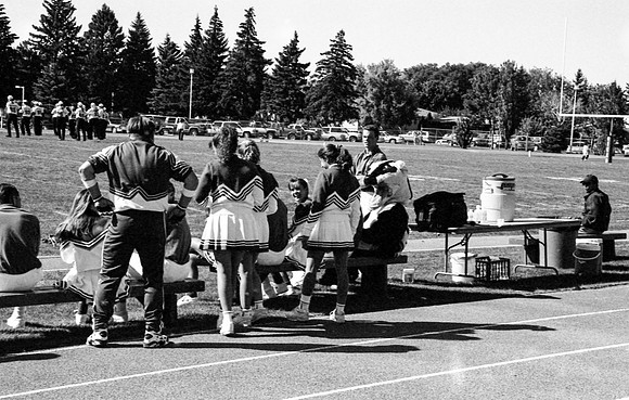 Homecoming football game, Viking Cheerleaders.