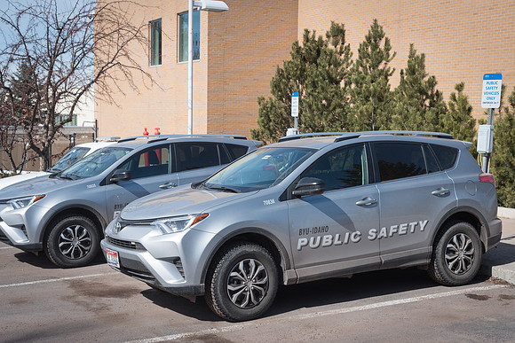 The BYU-Idaho Public Safety vehicles.