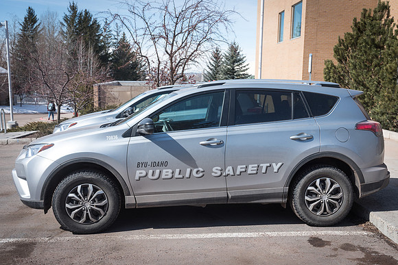 The BYU-Idaho Public Safety vehicles.