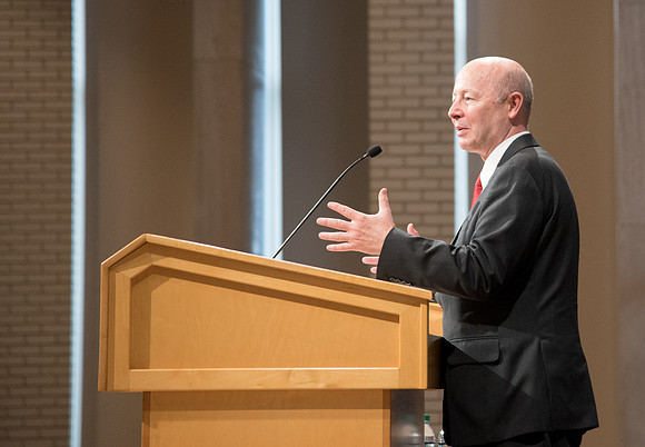 Brother Richard E. Turley, Jr speaks at the University Forum about Joseph Smith, Teenage Prophet