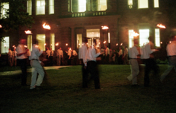 Torch lIght parade for the Spori Celebration. Oct 2000