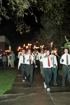 Torch lIght parade for the Spori Celebration. Oct 2000