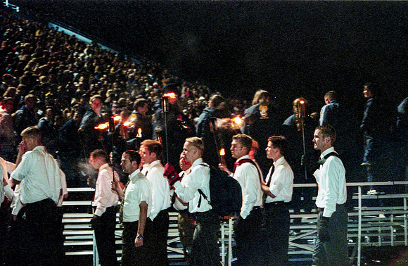 Torch lIght parade for the Spori Celebration. Oct 2000
