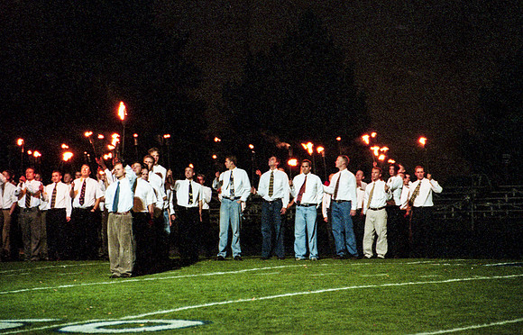 Torch lIght parade for the Spori Celebration. Oct 2000