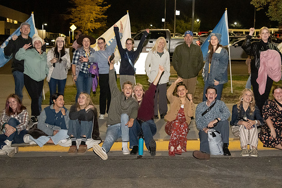 Students participate in the Spirit Week festivities that include a torch lighting and parade.