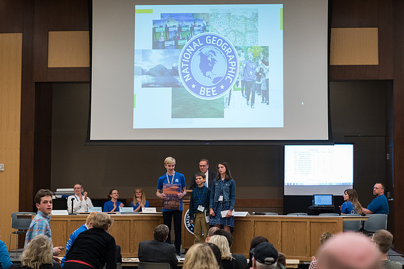 Students from all over Idaho compete in the National Geographic Geography Bee.