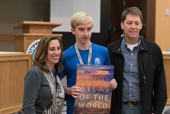 Students from all over Idaho compete in the National Geographic Geography Bee.
