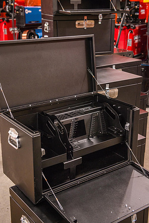 Welding students manufactured tool boxes during the semester. April 2018