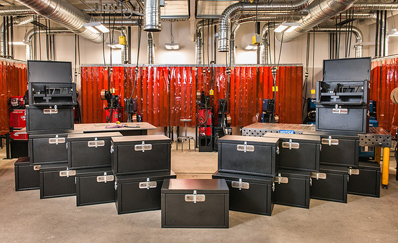Welding students manufactured tool boxes during the semester. April 2018