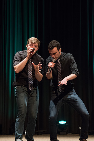 BYU-Idaho's first ever A'Cappella Show. Apollo A Cappella, a collegiate Vocal Band consisting of 9 male voices, performs at the little theatre in Manwaring Center.