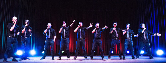 BYU-Idaho's first ever A'Cappella Show. Apollo A Cappella, a collegiate Vocal Band consisting of 9 male voices, performs at the little theatre in Manwaring Center.