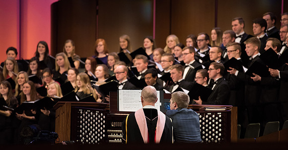 BYU-Idaho Winter Semester Graduation. Choir and Organists during Commencement. Apr 2018