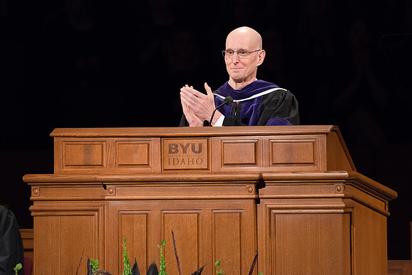 Brigham Young University-Idaho Commencement April 2018. President Henry J Eyring