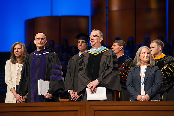 Brigham Young University-Idaho Commencement April 2018. Eyrings and Stanfill's