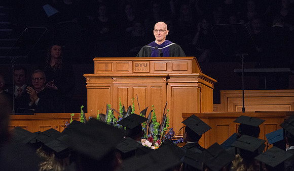 Brigham Young University-Idaho Commencement April 2018. President Henry J Eyring
