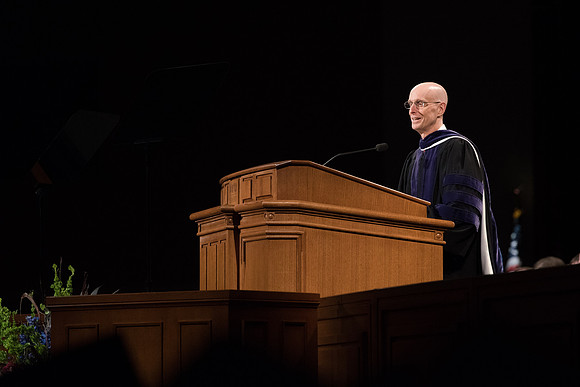 BYU-Idaho Winter Semester Graduation. President Henry J. Eyring at Commencement. Apr 2018