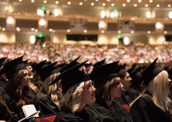 BYU-Idaho Winter Semester Graduation. Graduates during Commencement. Apr 2018