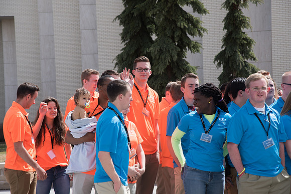 BYU-Idaho Get Connected Volunteers group photo. Apr 2018