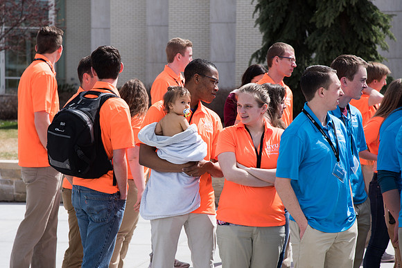 BYU-Idaho Get Connected Volunteers group photo. Apr 2018