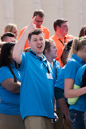 BYU-Idaho Get Connected Volunteers group photo. Apr 2018