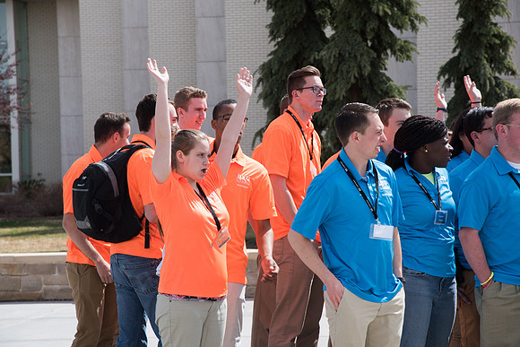 BYU-Idaho Get Connected Volunteers group photo. Apr 2018