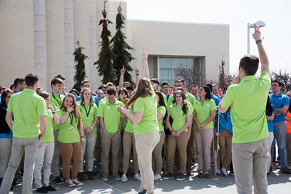 BYU-Idaho Get Connected Volunteers group photo. Apr 2018