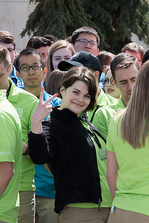 BYU-Idaho Get Connected Volunteers group photo. Apr 2018