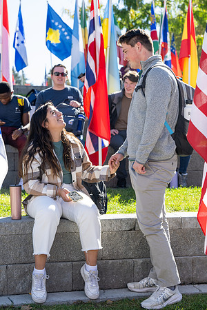 International Students show their spirit at the Spirit Week Cultural Fashion Show.