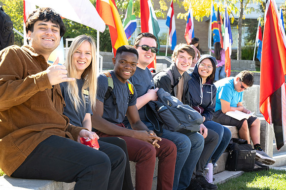 International Students show their spirit at the Spirit Week Cultural Fashion Show.