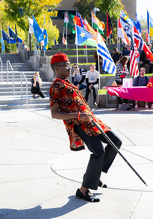 International Students show their spirit at the Spirit Week Cultural Fashion Show.
