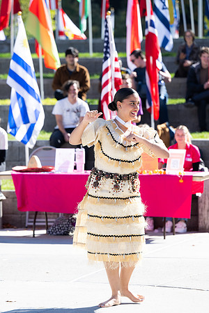 International Students show their spirit at the Spirit Week Cultural Fashion Show.