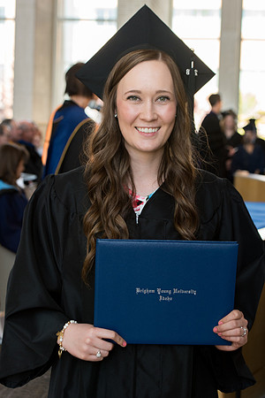 BYU-Idaho students graduate from College of Eduation and Human Development convocation receive their diplomas.