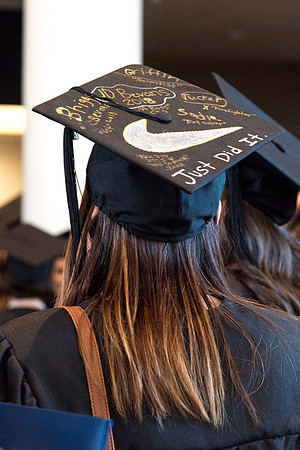 BYU-Idaho students graduate from College of Eduation and Human Development convocation receive their diplomas.