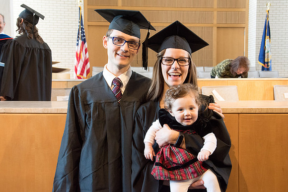 BYU-Idaho students graduate from College of Eduation and Human Development convocation receive their diplomas.