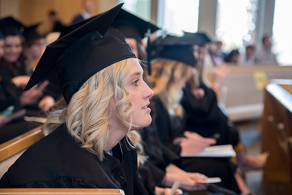 BYU-Idaho graduates at the College of Eduation and Human Development convocation at the Taylor Building.