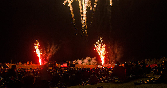Celebrate America, an Independence Day Celebration at the Huntsman Springs Golf Course in Driggs, Idaho. It was free fun for everyone, bounce toys for kids and a concert featuring two of the original
