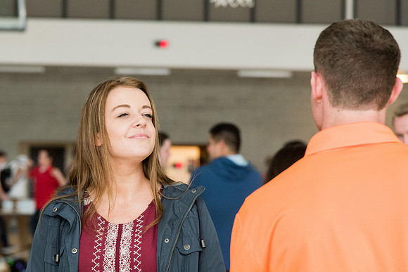 New students enjoy a free meal and spend time with all the new students.