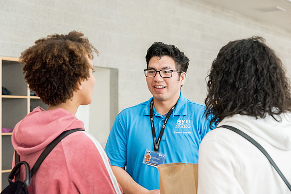 New students enjoy a free meal and spend time with all the new students.