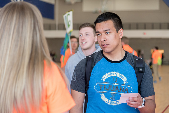 New students visit with representatives from the various campus organizations and have the opportunity to sign-up and participate.