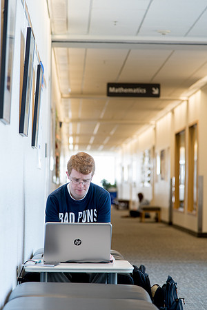 Students studying in the Ricks Building.