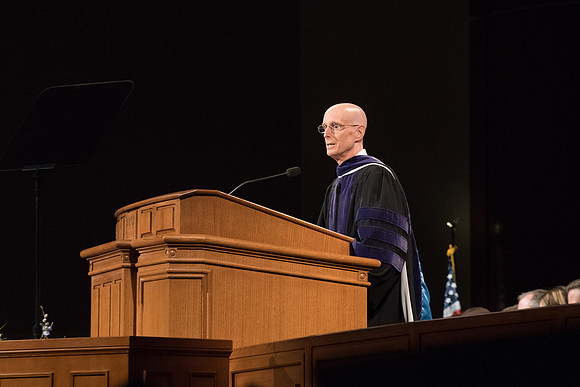 BYU-Idaho Graduation. President Henry J. Eyring during Commencement. Spring Semester