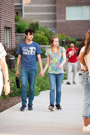 Students gather at Center Square to play games and have treats at the end of the spring 2021 semester.