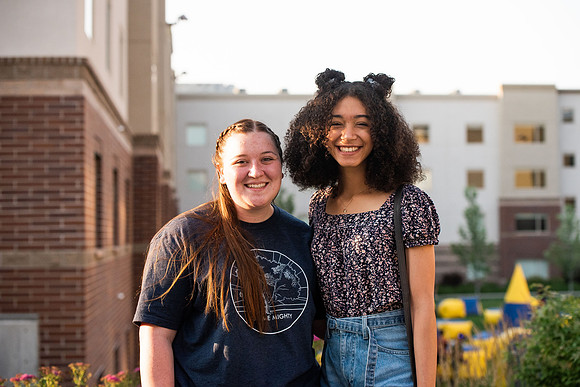 Students gather at Center Square to play games and have treats at the end of the spring 2021 semester.