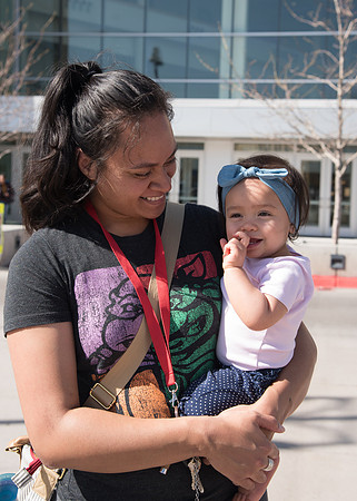 Mother and daughter. April 2018