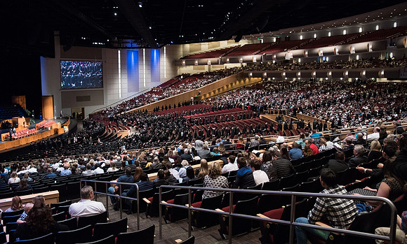 Winter Semester Commencement in the BYU-Idaho Center. April 2018